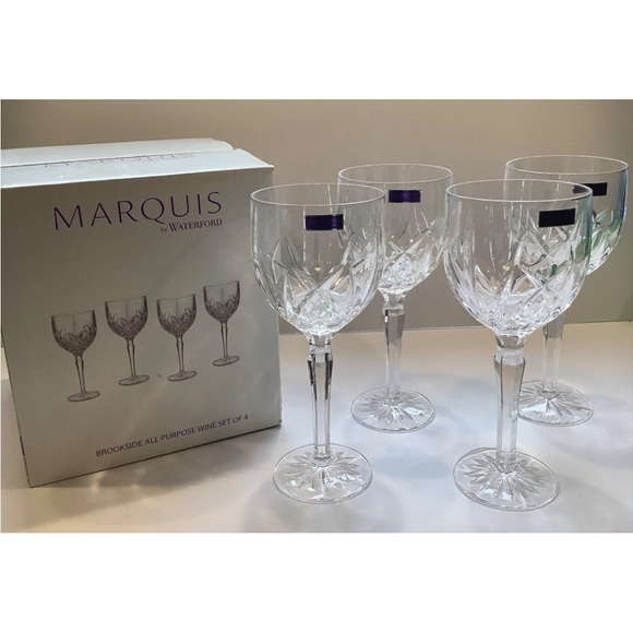 🆕 Marquis by Waterford Italian Crystal Markham Wine Goblets SET OF 4 - Picture 9 of 9